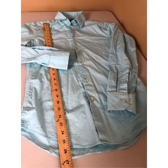 Banana Republic Mens Tailored Stretch Button Up Shirt Blue SZ S - Picture 7 of 11